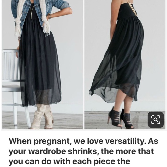 Maternity (or not) 2 in 1 REAL SILK skirt or dress - Picture 2 of 5